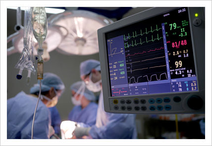 Surgical Team in an Operation Room performing an Operation